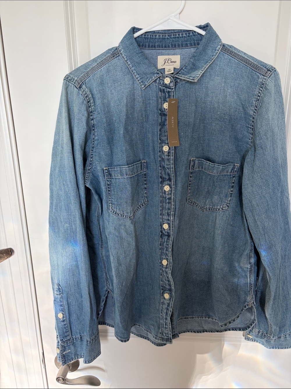 J. Crew Light Blue Denim Button-Down Shirt